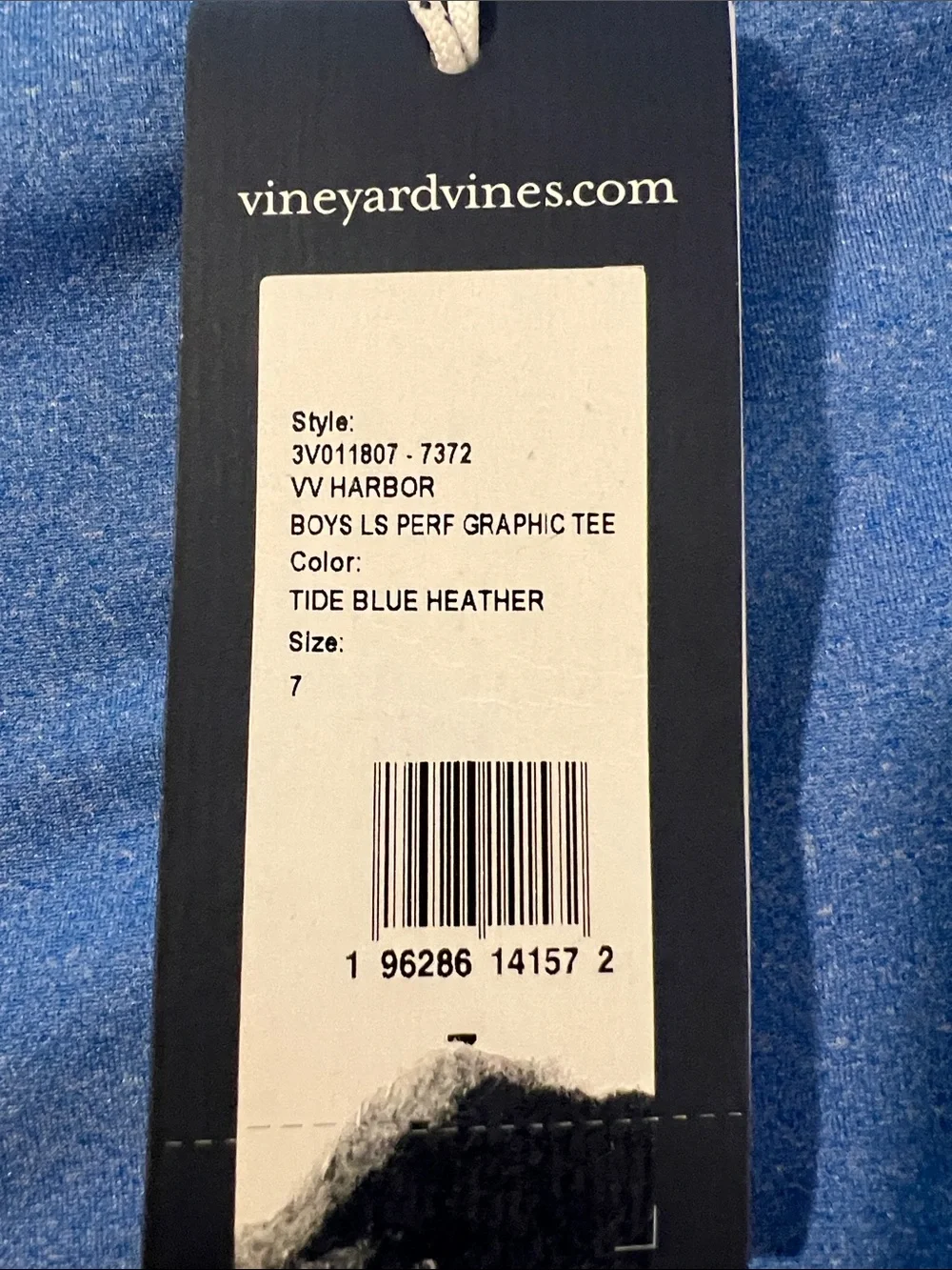 Vineyard Vines Kids Long Sleeve Performance Tee - Light Blue